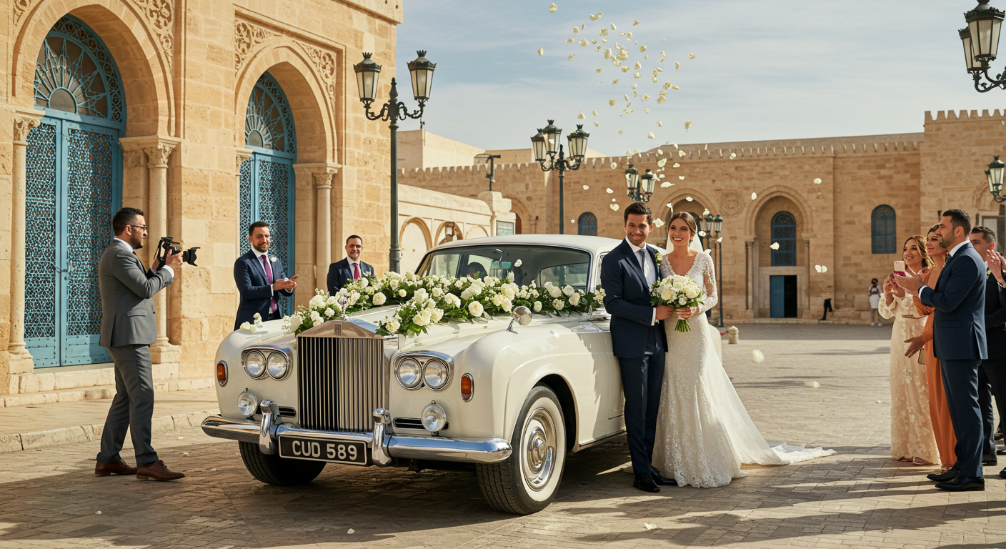 Location voiture mariage Tunisie: Rendez votre jour spécial exceptionnel!