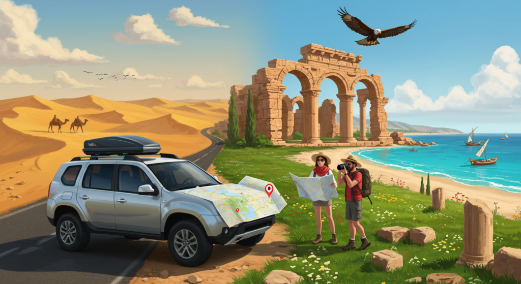 options de location de voiture pour un road trip